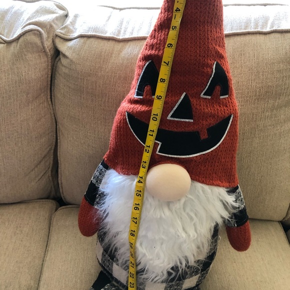 Fall Halloween Orange scarecrow Gnome - Picture 7 of 7